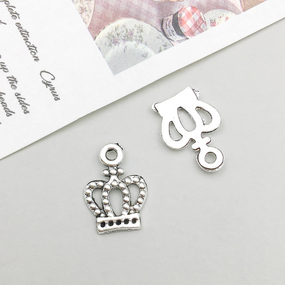 6:1 antique silver hollow crown 10*14mm-0.7g-17368