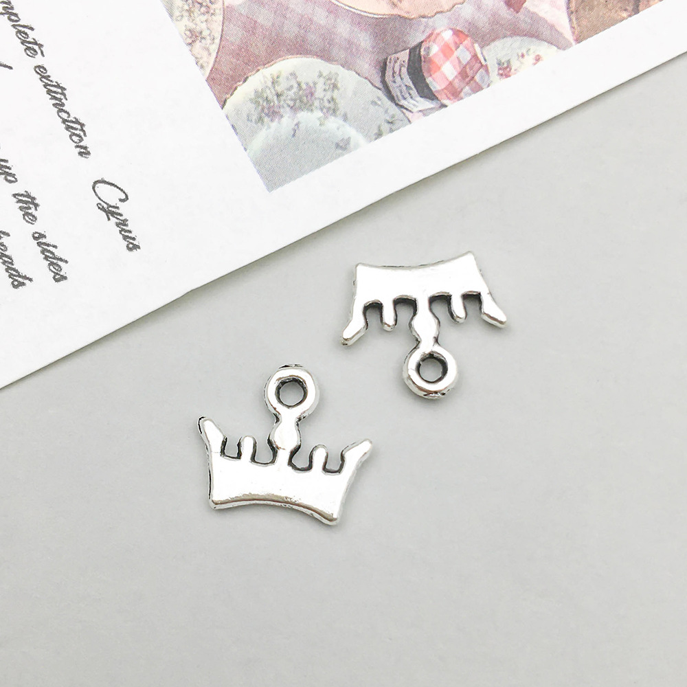 7:1 antique silver crown 12*10mm-0.4g-17370