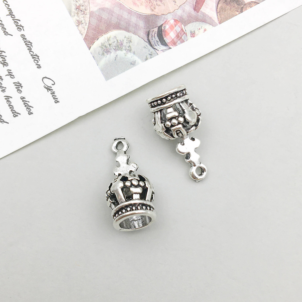 8:1 antique silver stereo crown 13*20mm-2g-B290