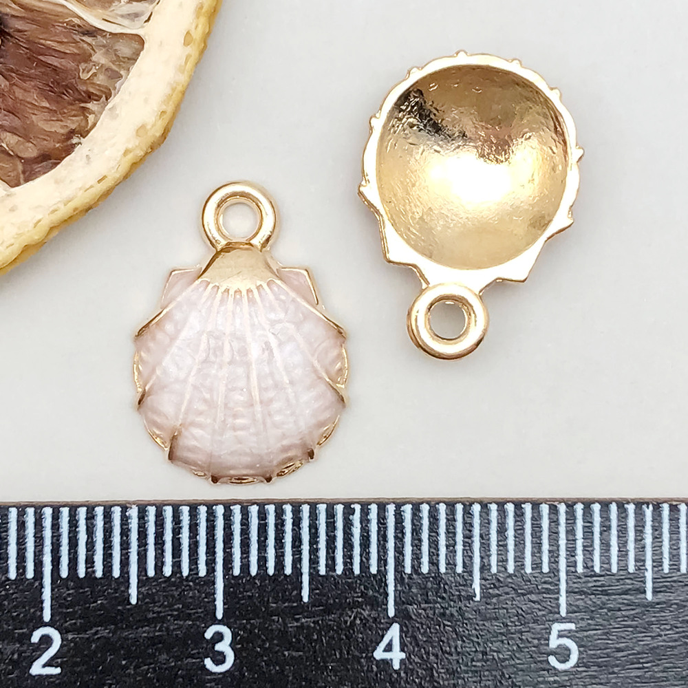 10:1 oil drop white pink shell 13*18mm-1.7g-8607