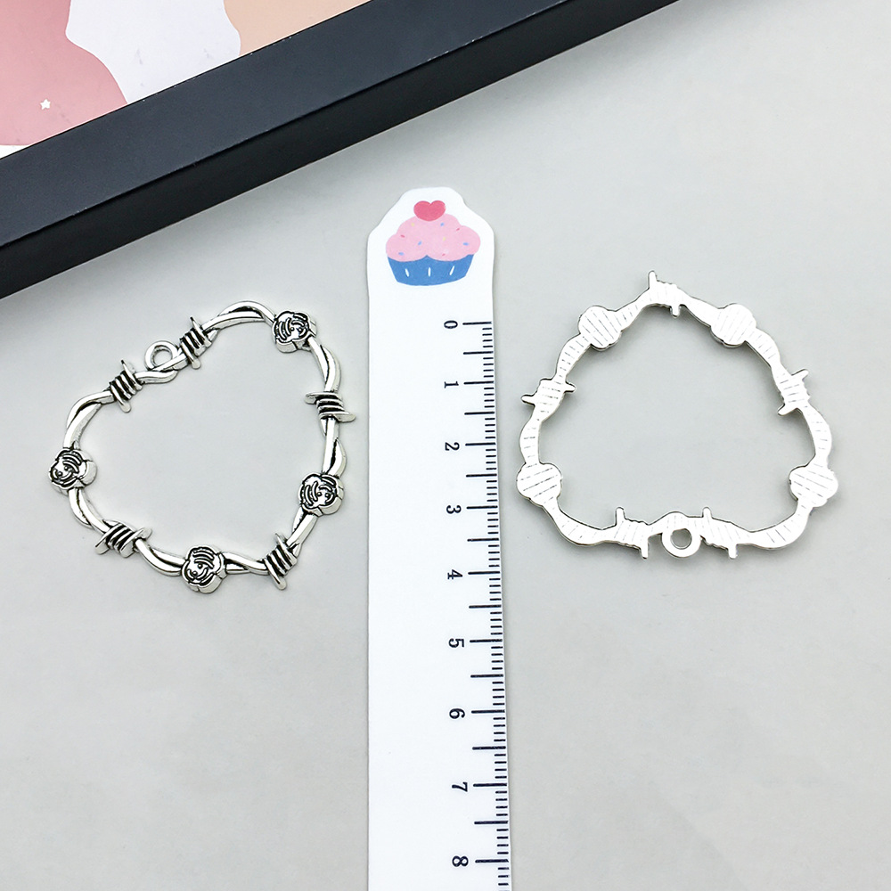 9:1 antique silver love thorn rose 46*48mm-6.5g-19254