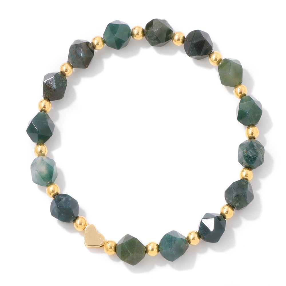 2:Aquatic agate faceted