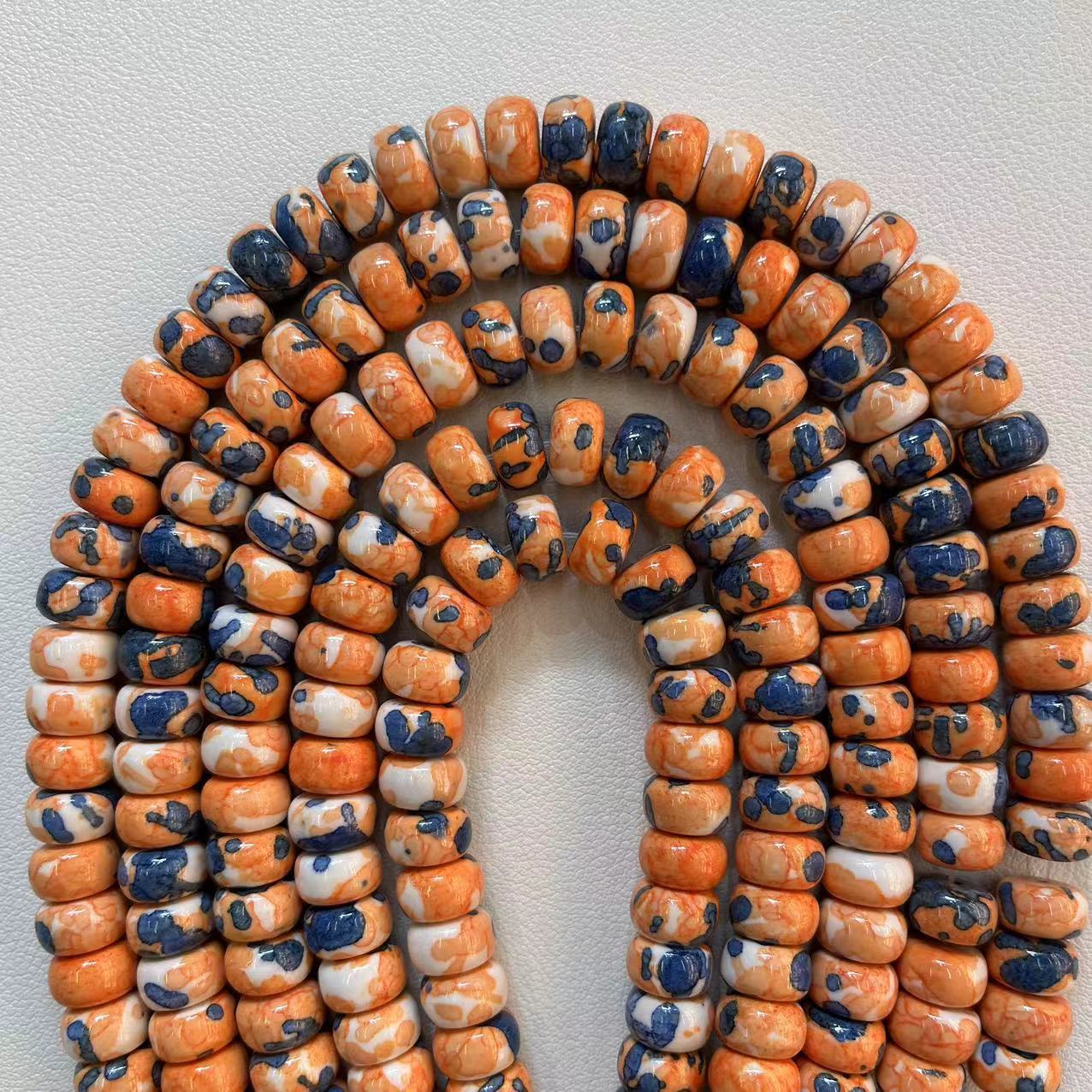 2:Orange white blue rain colored stone