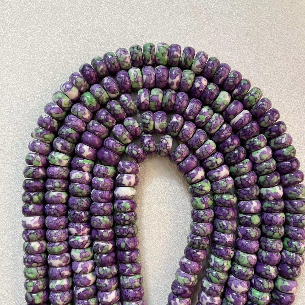 3:Purple green white rain colored stone