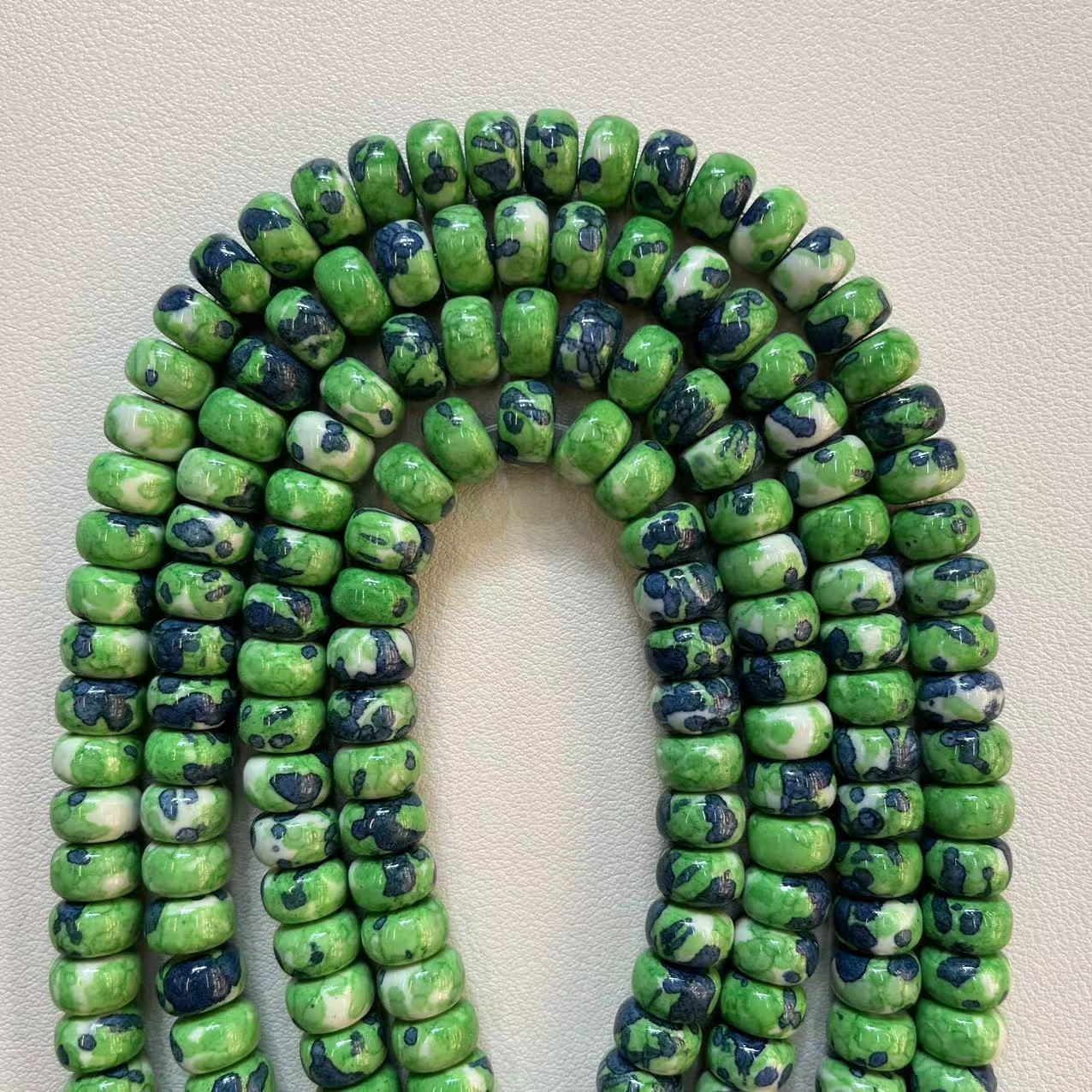 4:Green white blue rain colored stone