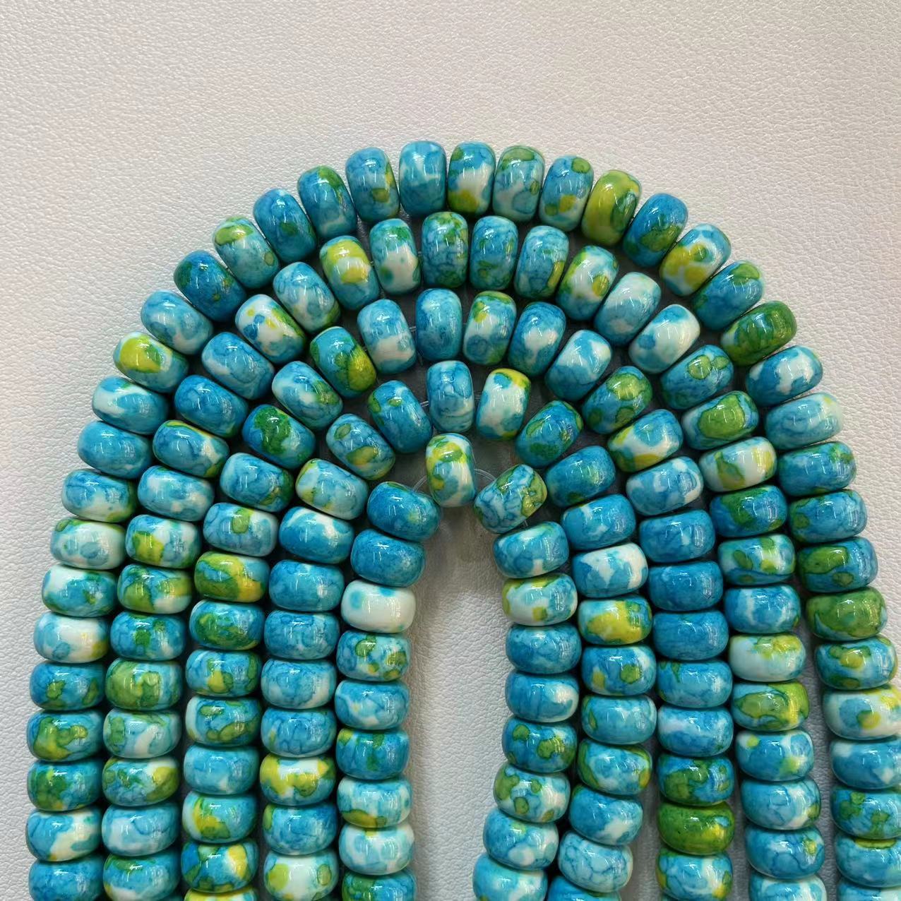 6:Blue, green and white rain colored stones