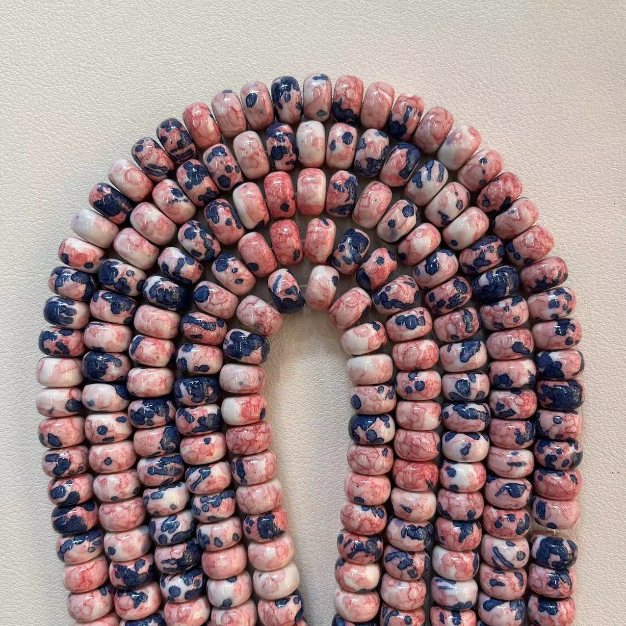 12:Pink, white and purple rain colored stones