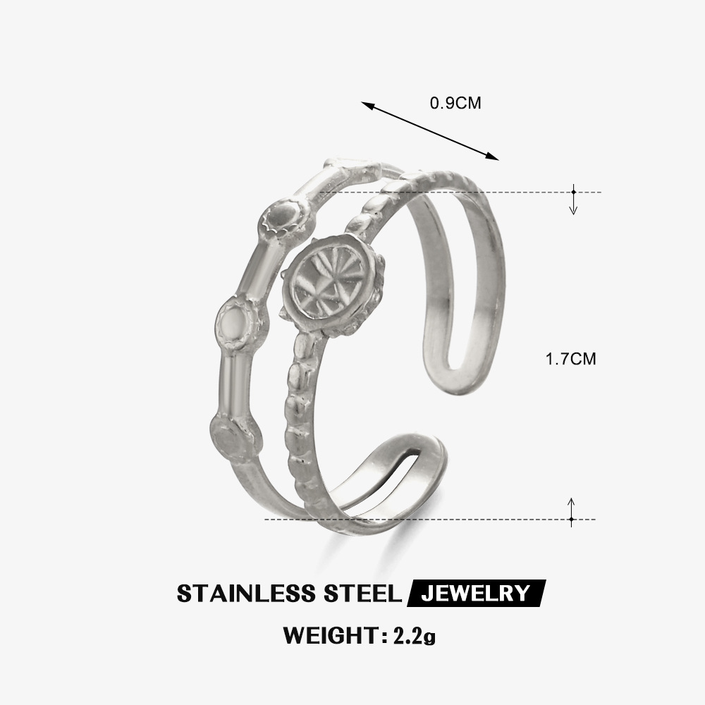 2:Steel color round ring