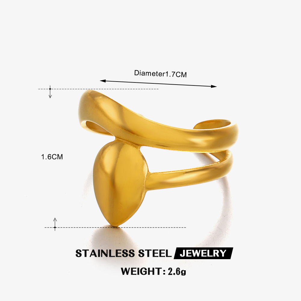 1:Gold water drop ring