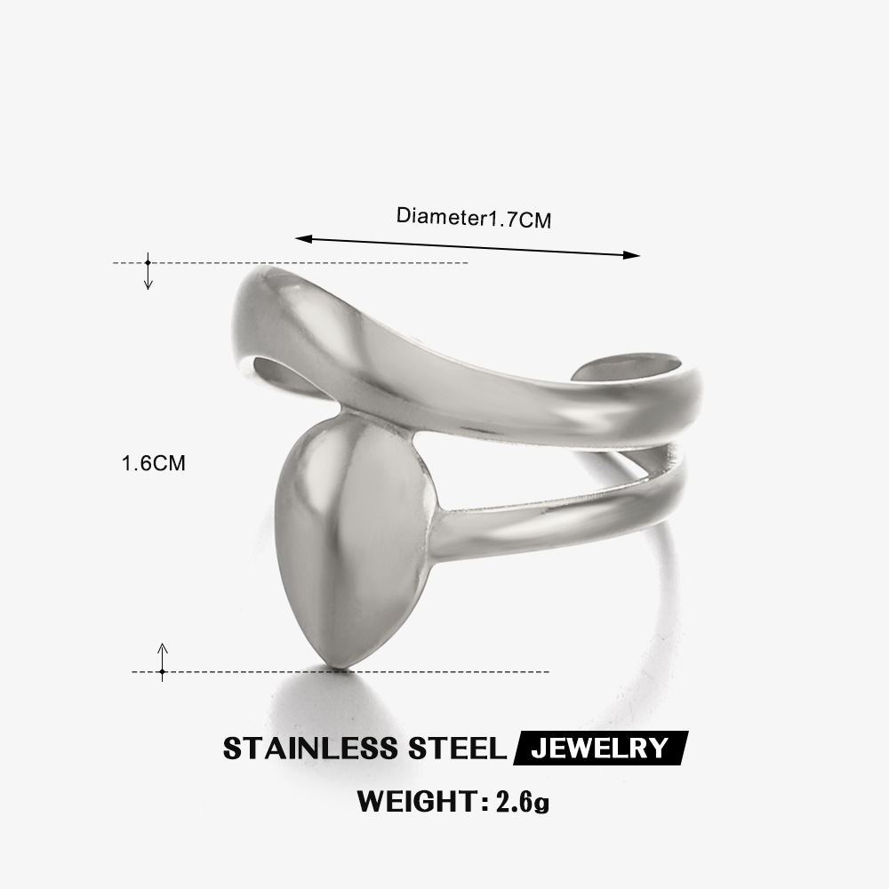 2:Steel color water drop ring