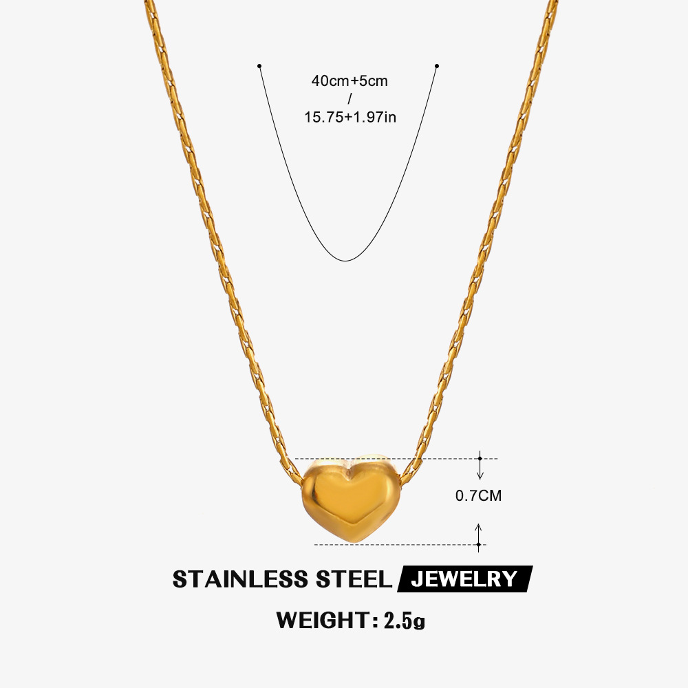 2:Gold love necklace-7mm