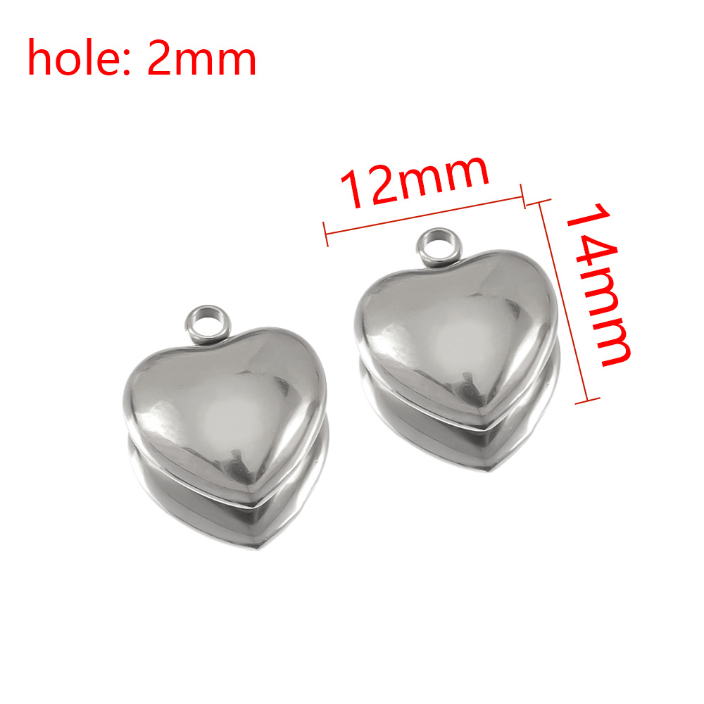 8:Steel color peach heart