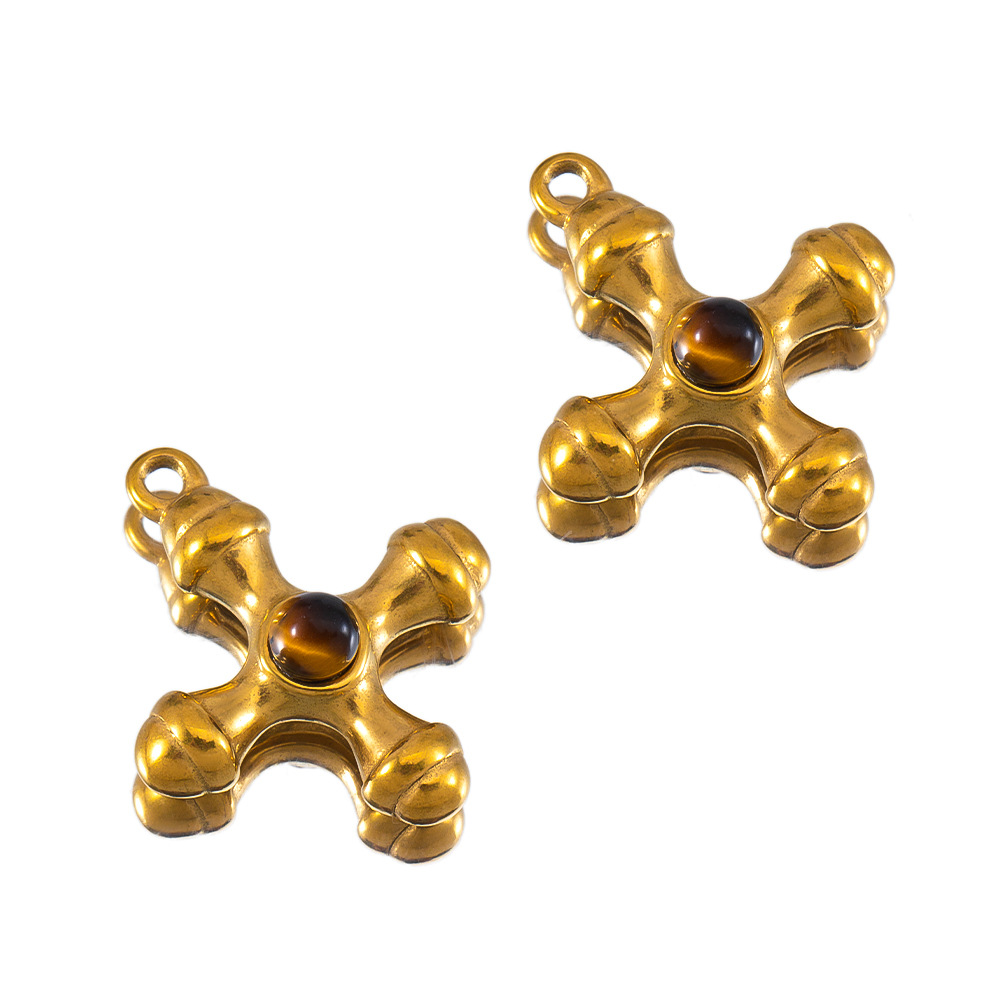 1:20×23mm gold-tiger eye stone