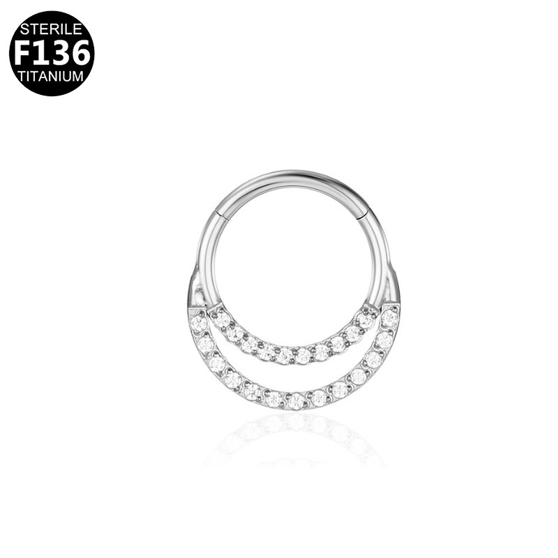 15:Double layer diamond 1.2*10mm titanium original color