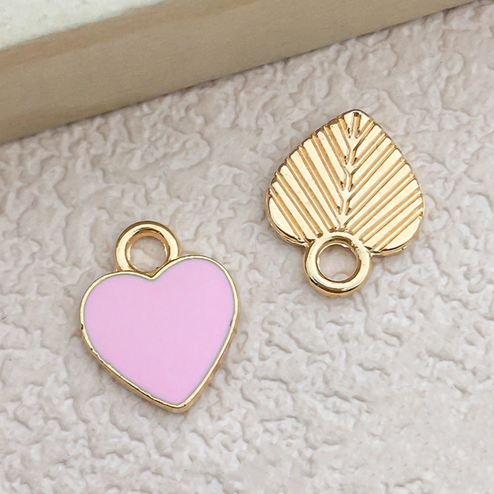 1 pink peach heart shape 10x12mm-0.5g-11023