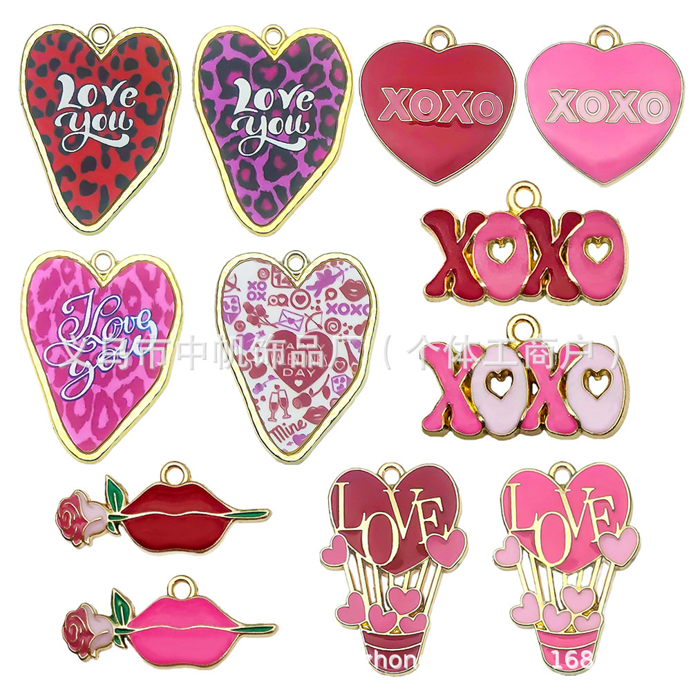 Mix 12 oil dripping valentine's day set-12 styles