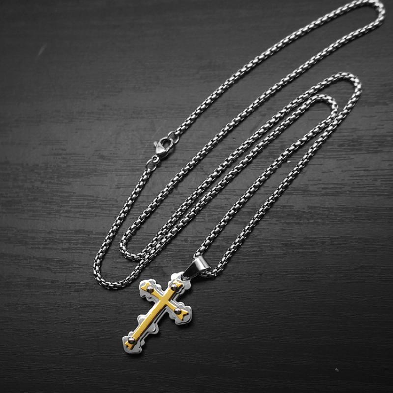 9:Gold with 2mm55cm square pearl chain