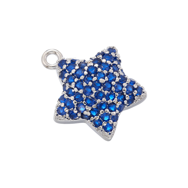8:White gold sea blue diamond