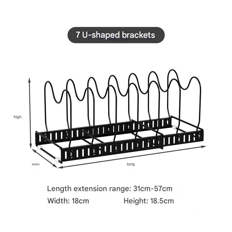 Black retractable 7 partition