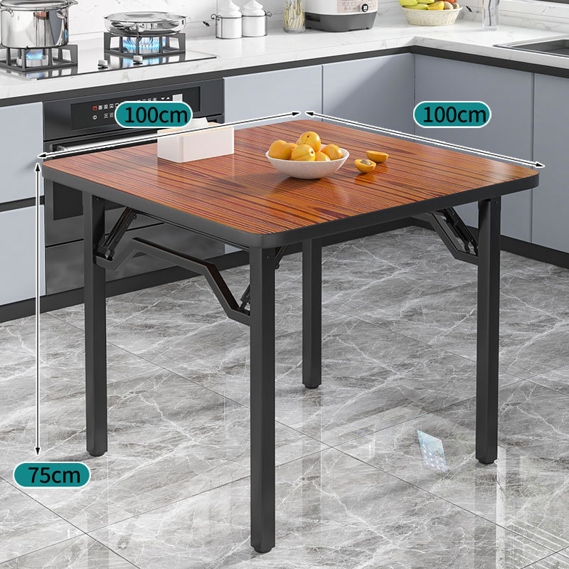 18mm thickened desktop 100*100*75 brown wood grain