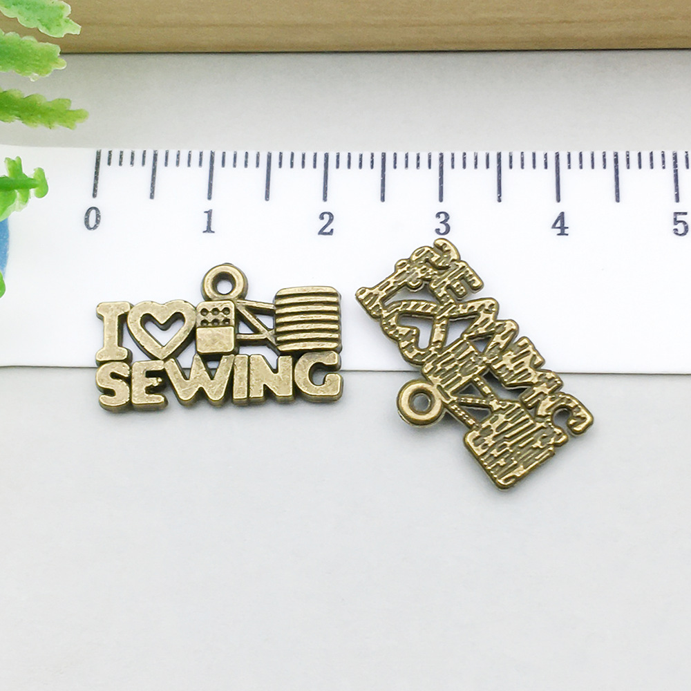 1 antique bronze english letters 21*12mm-1.4g-2026