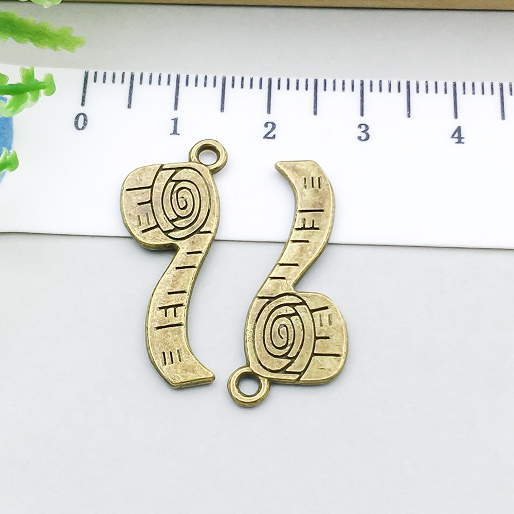 1 antique bronze  measuring tape 11*27mm-1.3g-2026
