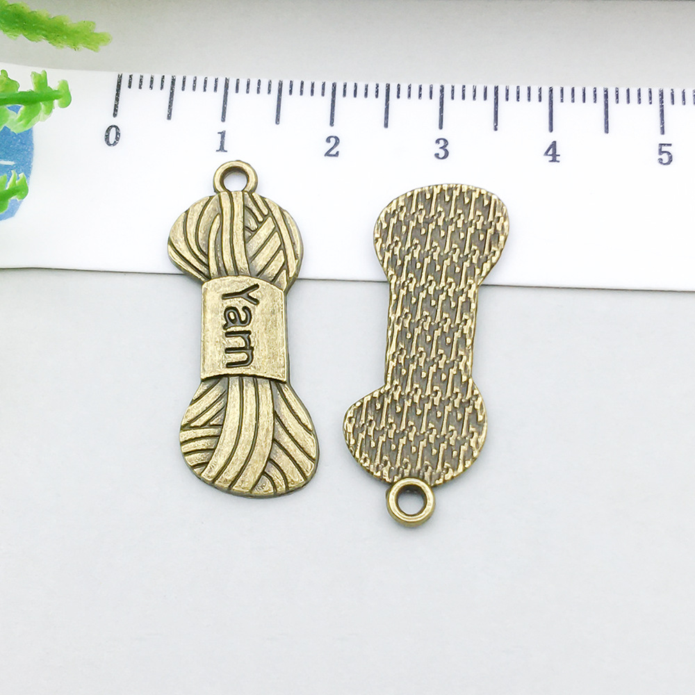 1 antique bronze  wool ball 12*31mm-1.7g-20277