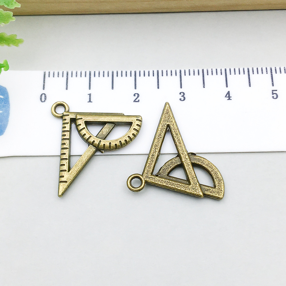 1 antique bronze  ruler 20*21mm-1.3g-20278