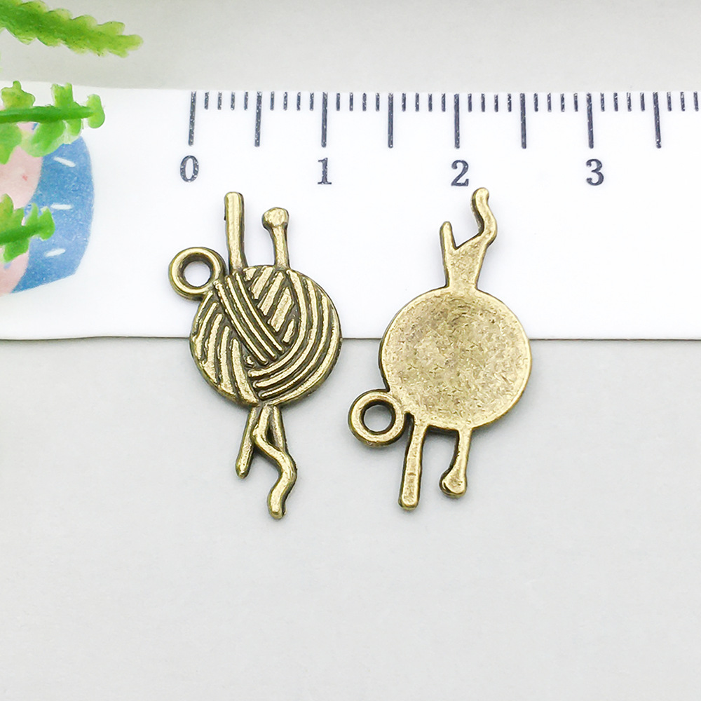 1 antique bronze  wool ball 12*24mm-0.9g-20281