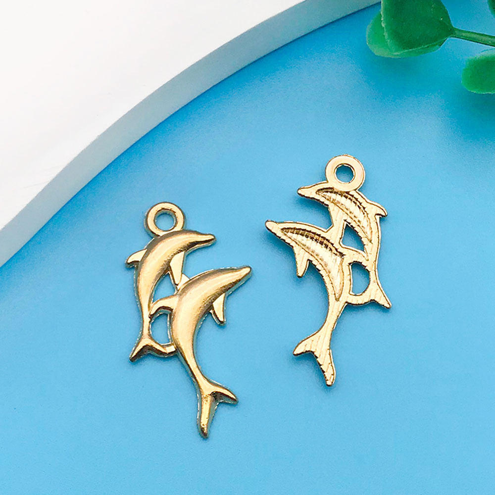 1 kc Gold Ocean Dolphin 17x28mm-18338-1g