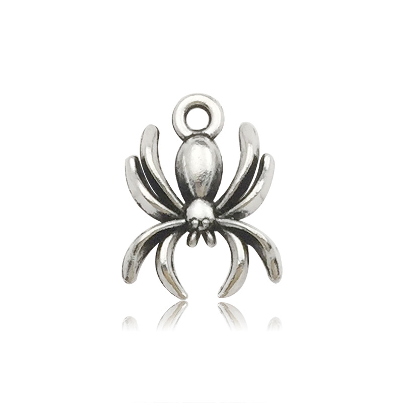 16:antique silver spider 14x17mm-B110/1g