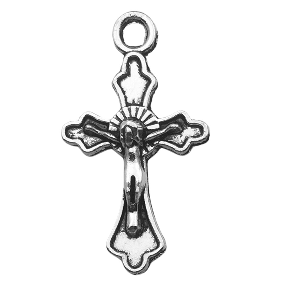 18:antique silver cross 17x30mm-9822-1.3g