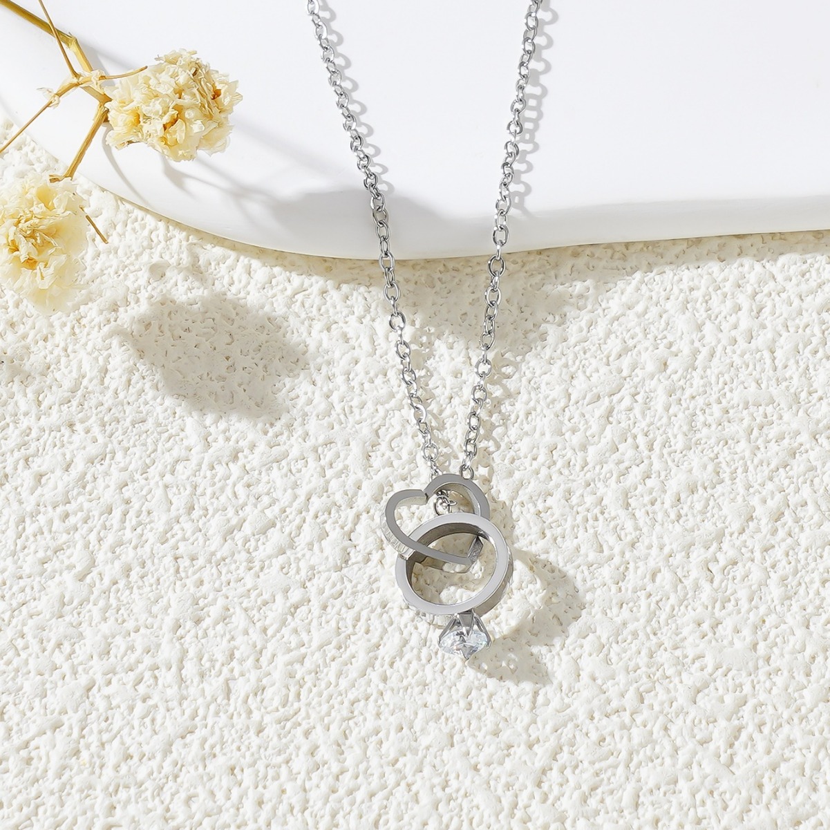 2:X654 diamond ring core ring steel color