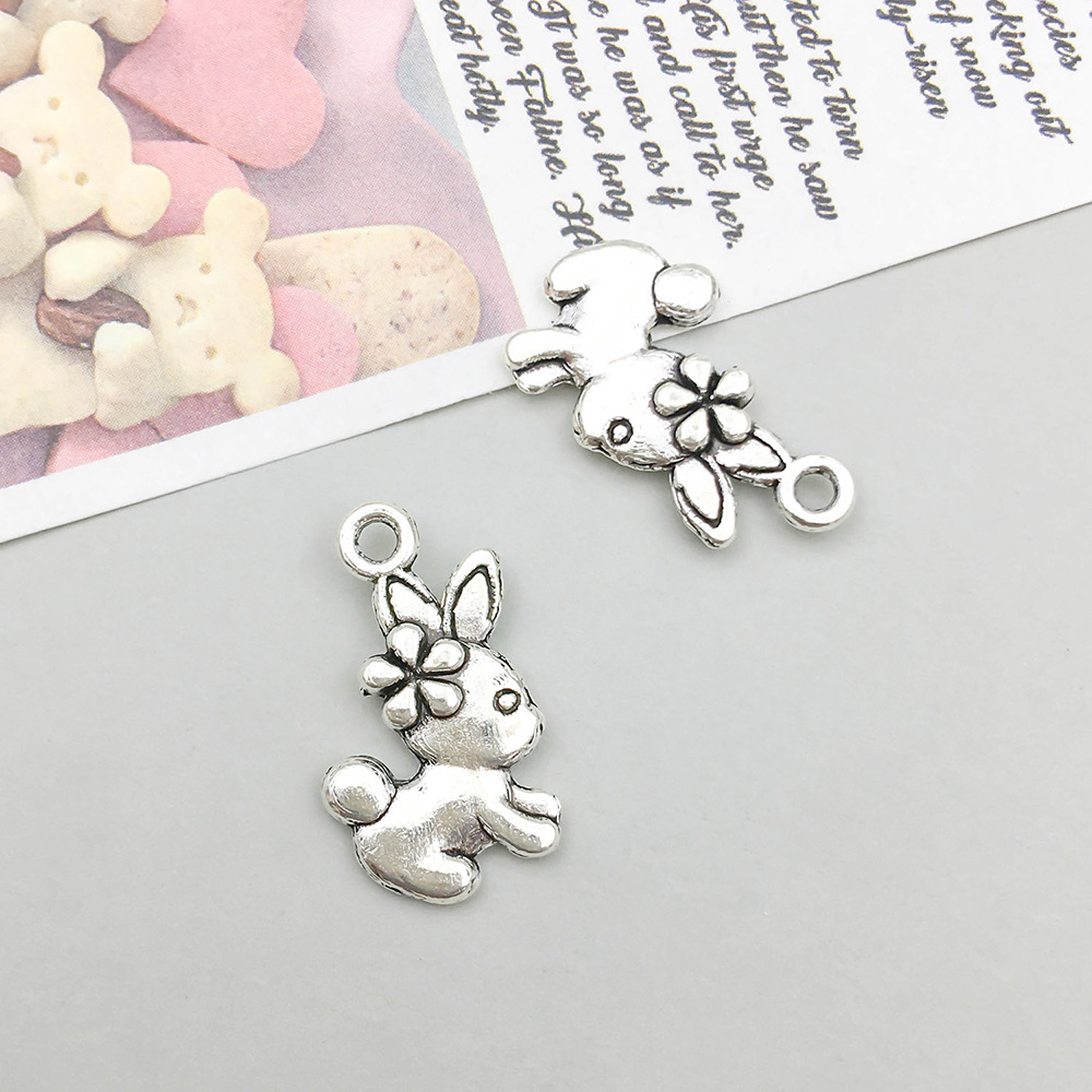 antique silver bunny 14*18mm-1g-7284