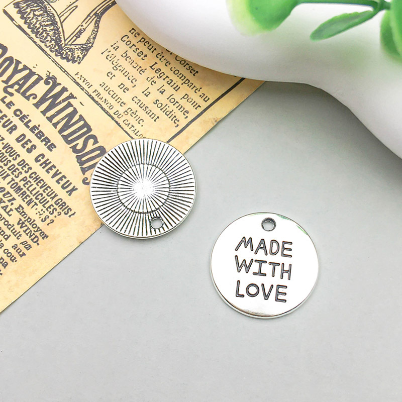 11:letter made with love20 * 20mm-2.5g-8996