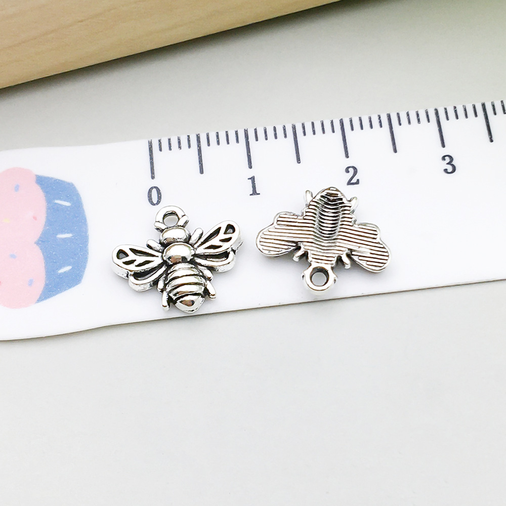 1 antique silver bee 11*14mm-0.8g-9185