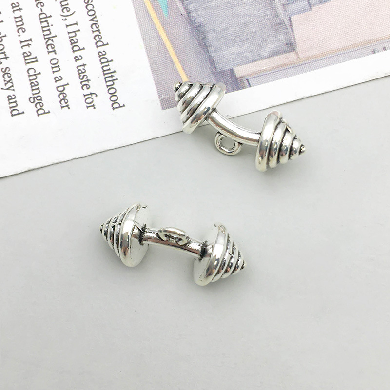 6:antique silver dumbbell 8*19mm-2.8g-9015