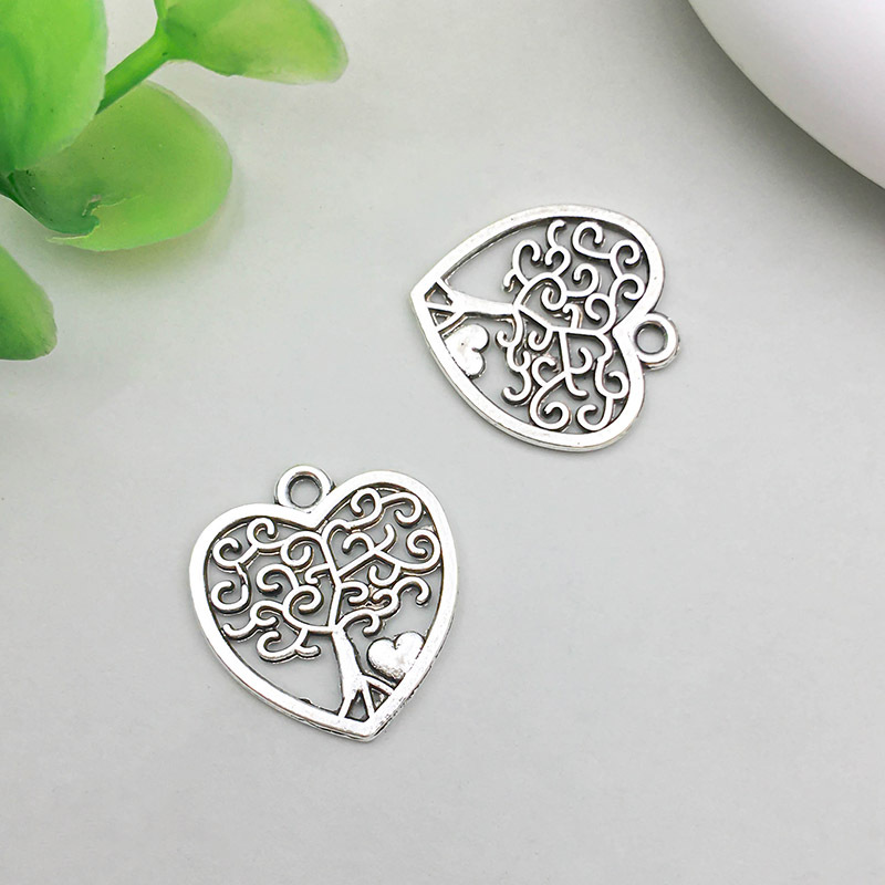 100PCs/Bag, 1 peach heart life tree 17*18mm-0.9g-9