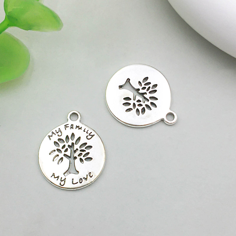 100PCs/Bag, 1 Family life tree 18*21mm-1.1g-9194