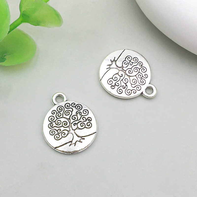 100PCs/Bag, 1 antique silver tree 19*22mm-2g-11220