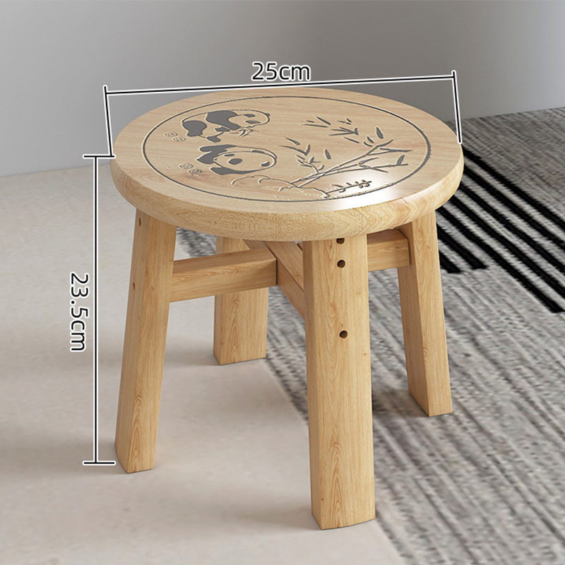 25X25X23.5CM advanced small round stool (Panda depiction)