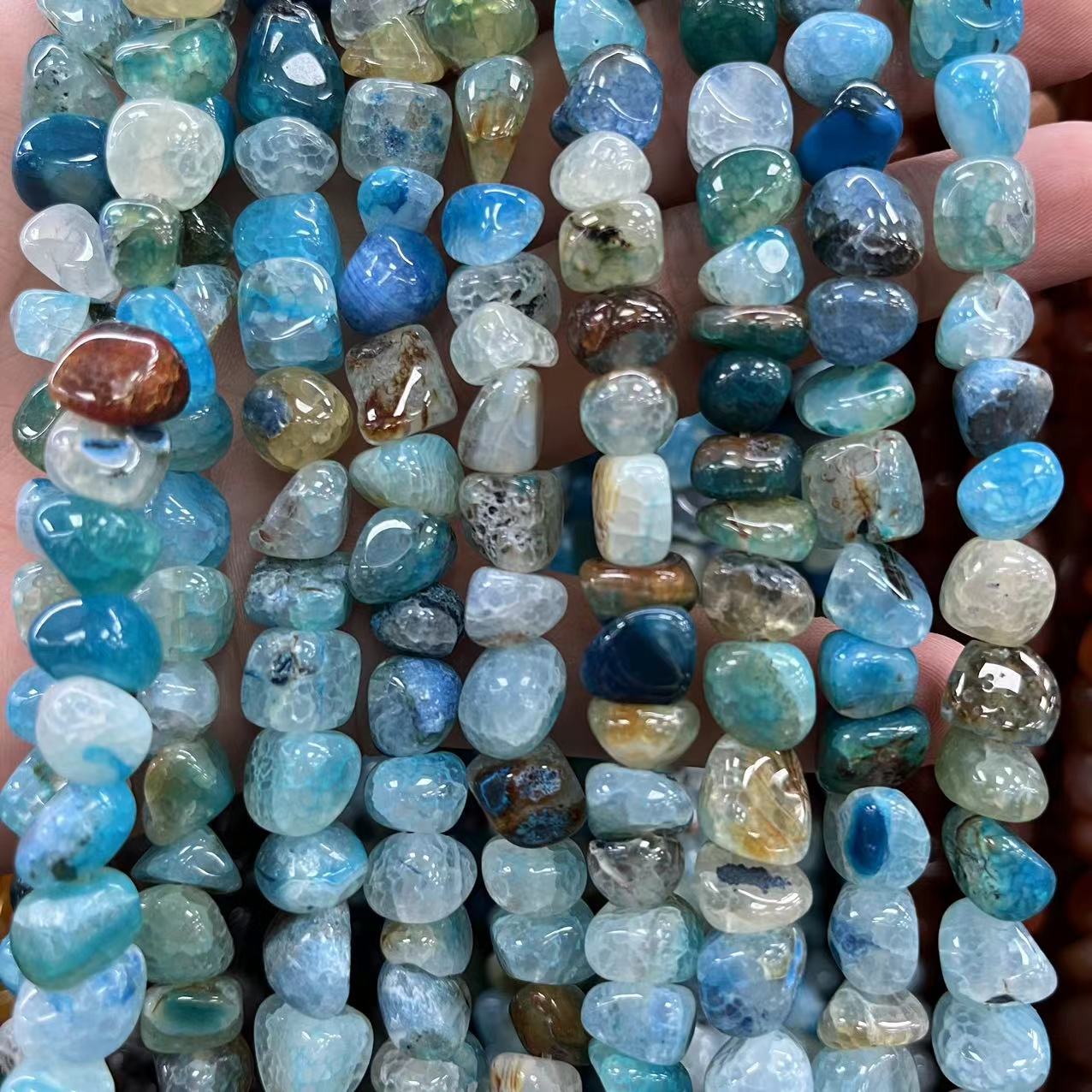 1:Blue cracked agate