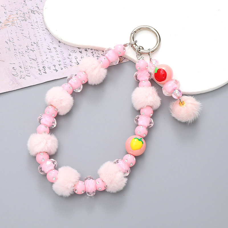 1:K2667 plush ball pendant pink