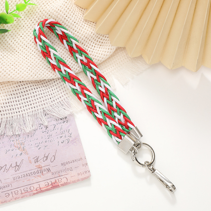 2:K2502 woven belt pendant White Red Green