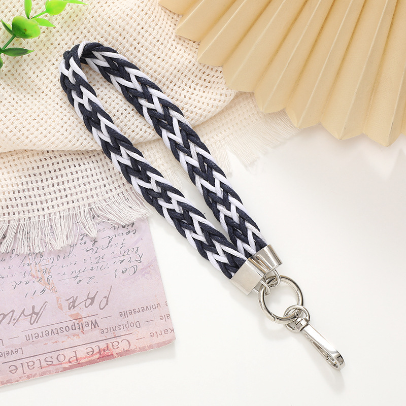 5:K2505 woven belt pendant black and white