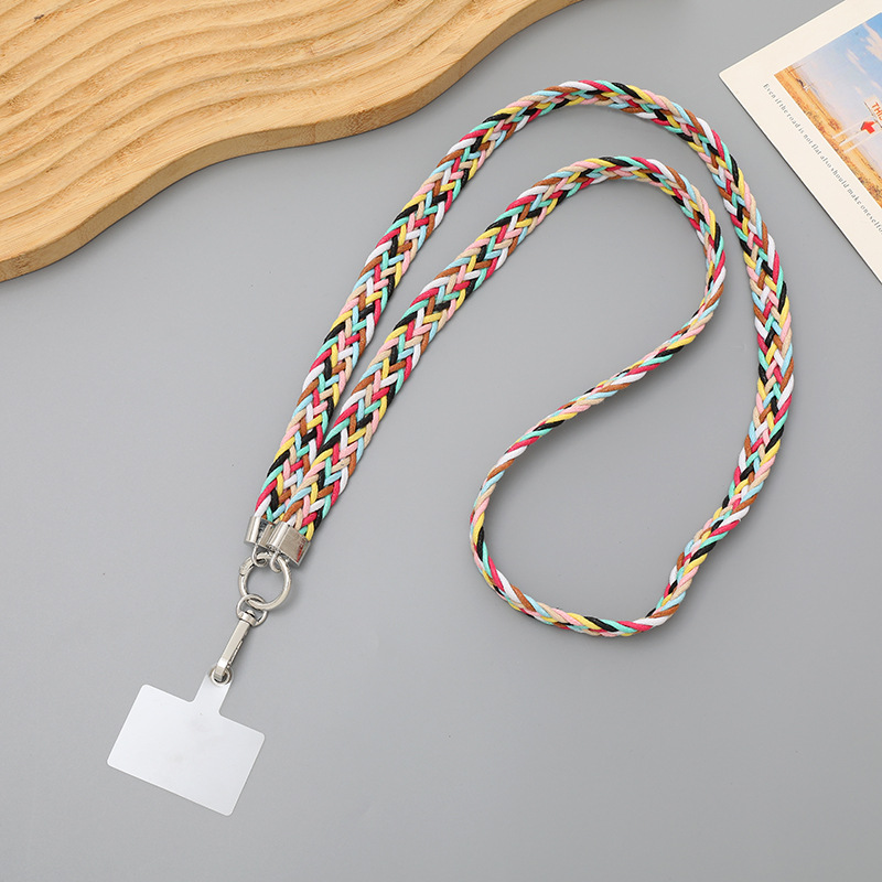 K2483--9-strand woven crossbody chain (seven color