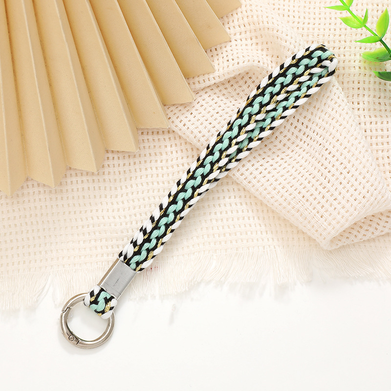 7:K2515 short hand strap pendant green and white