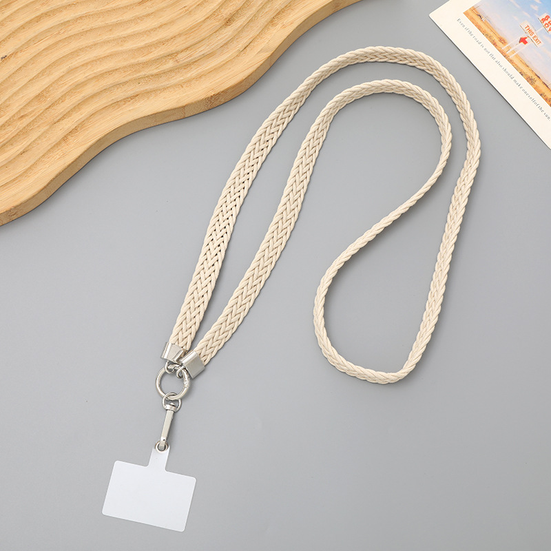 3:K2482--9-strand woven crossbody chain (white)