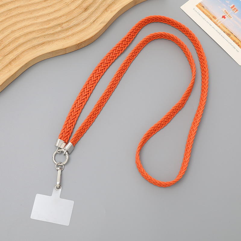 6:K2485--9-strand woven crossbody chain (orange)