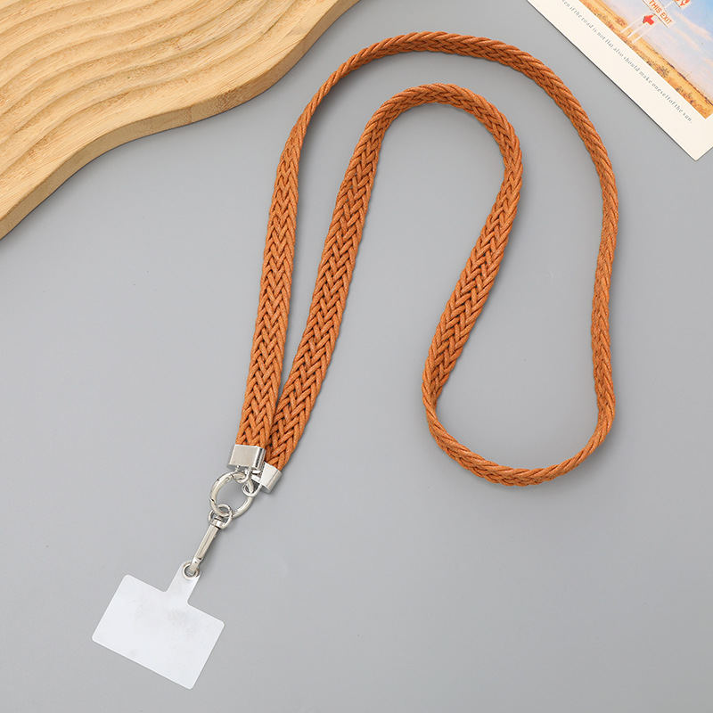 7:K2486--9-strand woven crossbody chain (Brown)